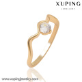 13810 xuping latest gold favorite finger ring designs concise vogue 18k gold color rings with stone for girls